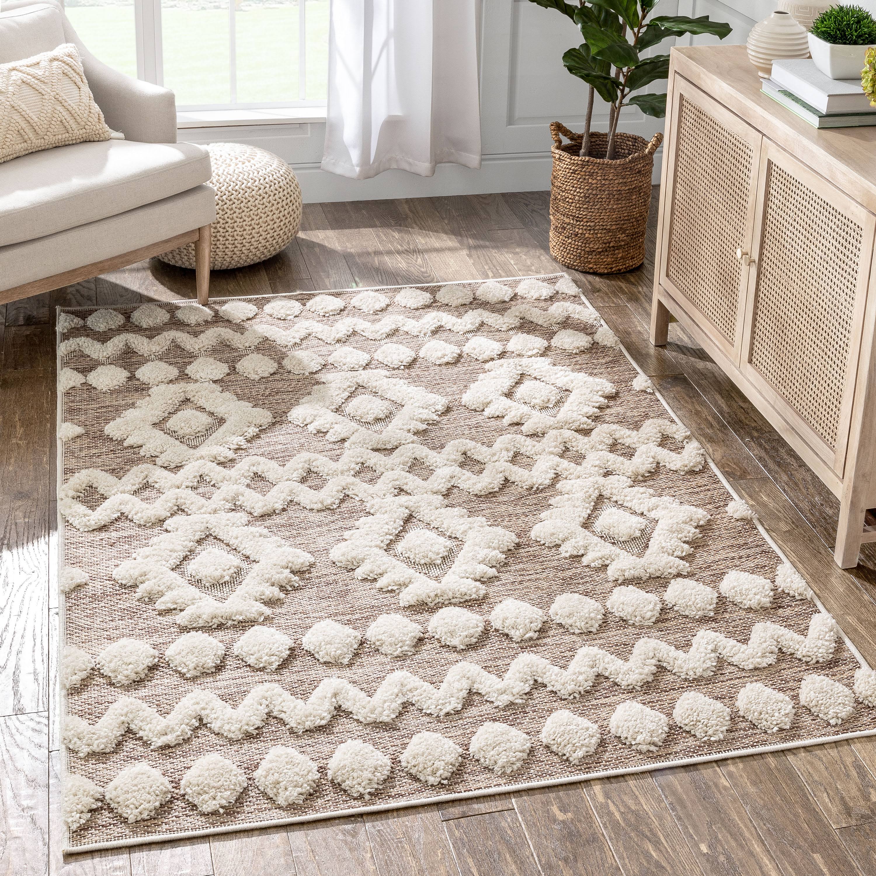 Well Woven Bellagio Chiara Tribal Moroccan Beige 7'10 inch x 10'6 inch High-Low Flat-Weave Area PGJ0UY_0KJ6