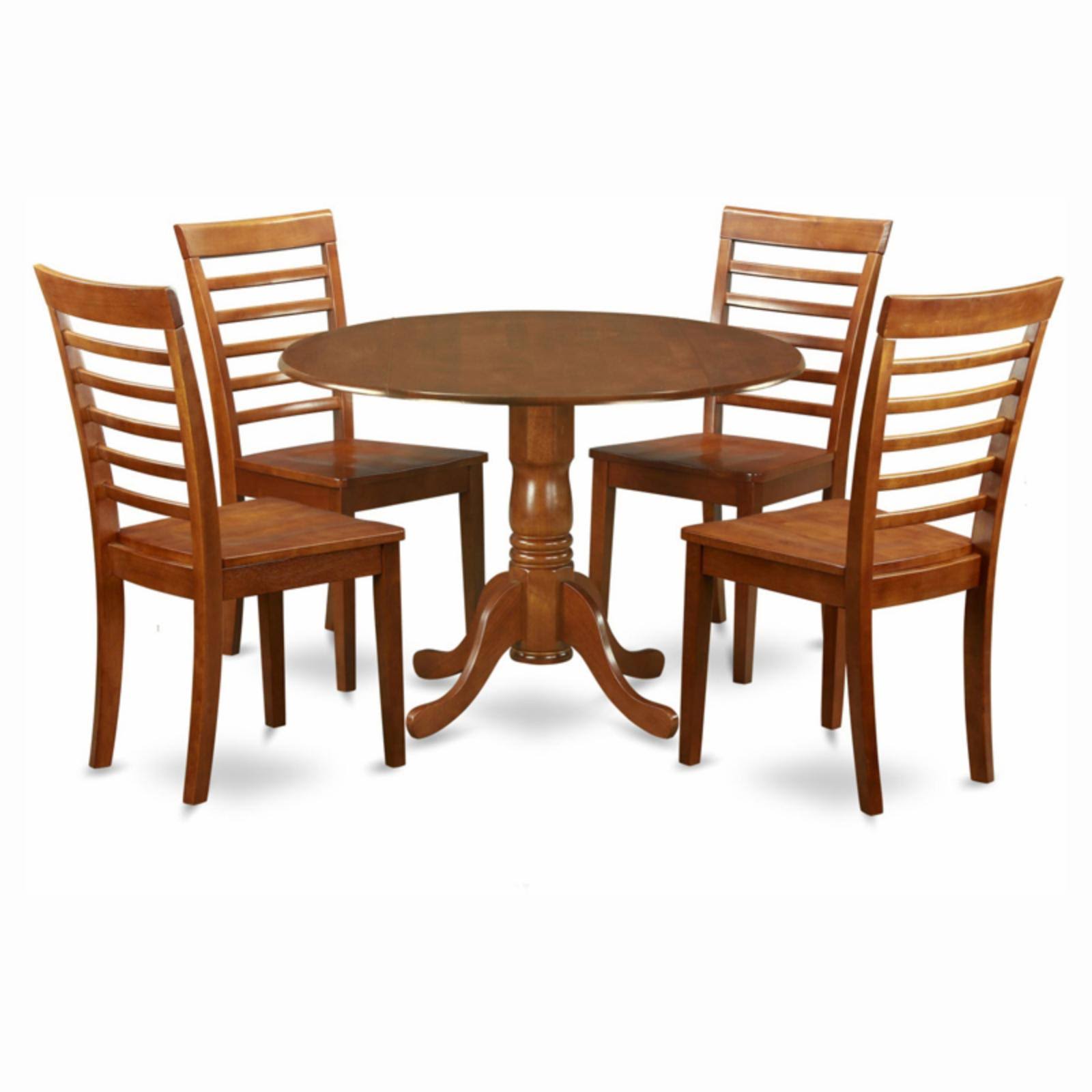 5 Piece Dining Set Kitchen Table and 4 Chairs in Saddle ZQG6N5_K3AQ