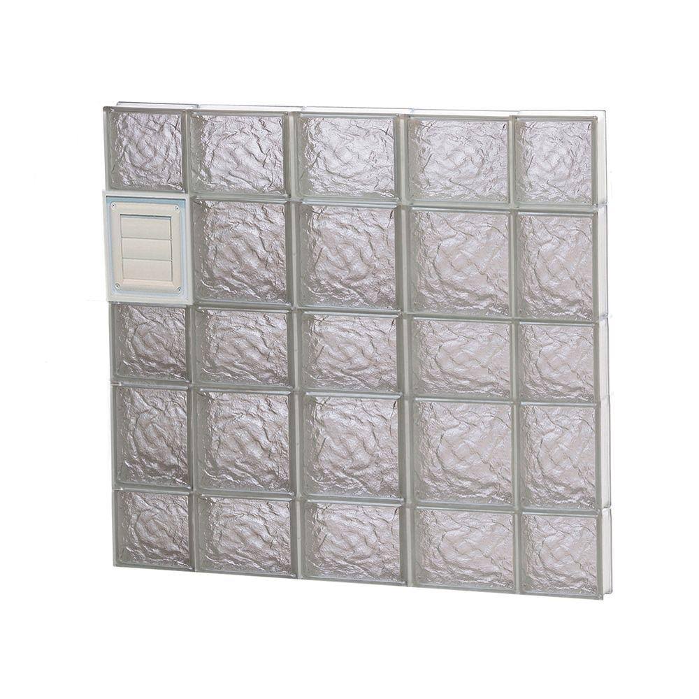 REDI2SET Ice Pattern Frameless Replacement Glass Block Window (Rough Opening 36-in x 34-in; Actual 34.75-in x 32.75-in) SYZN3C_WGHL