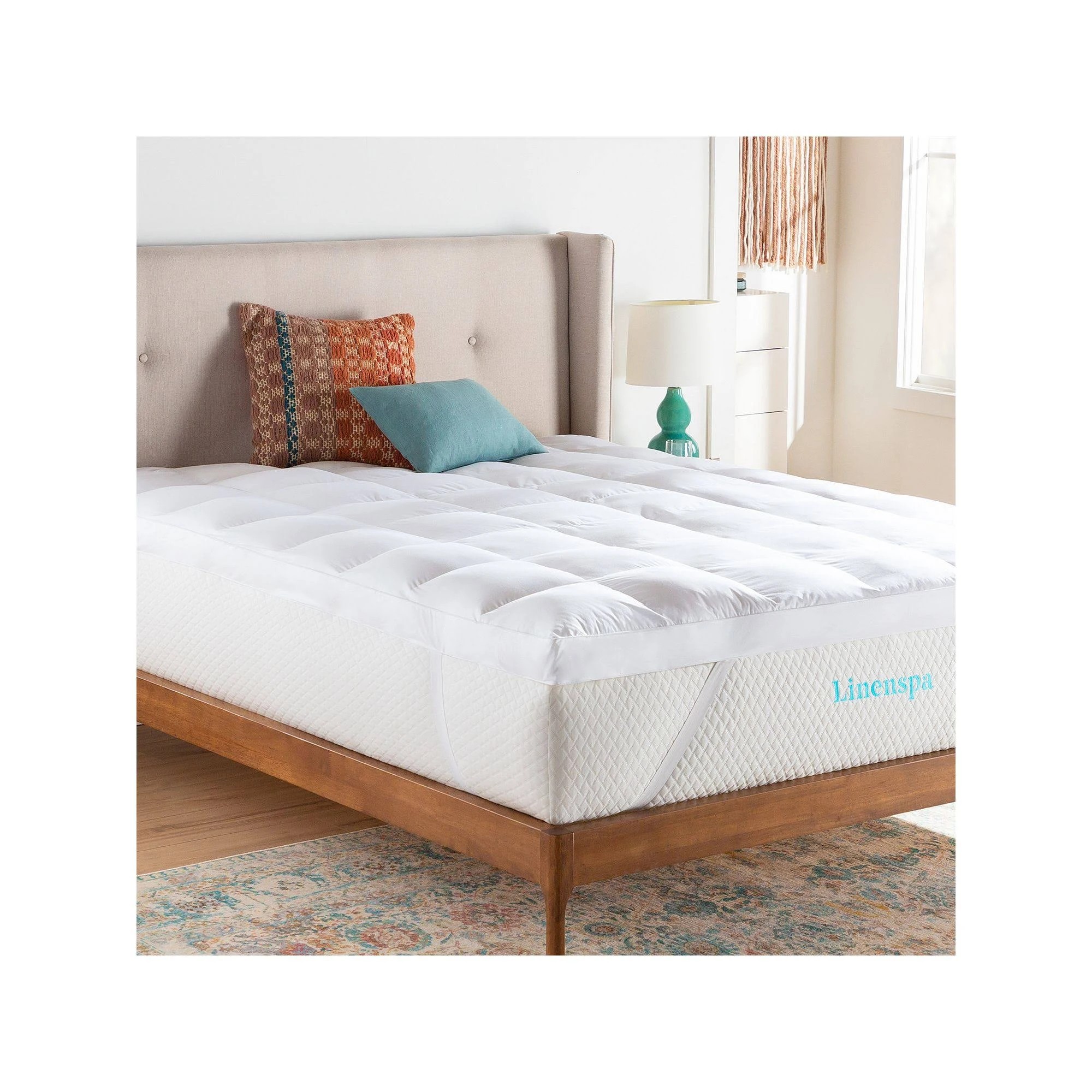 Linenspa Signature 3-In. Down-Alternative Fiber Bed Mattress Topper, White, AVWXD1_WOZQ