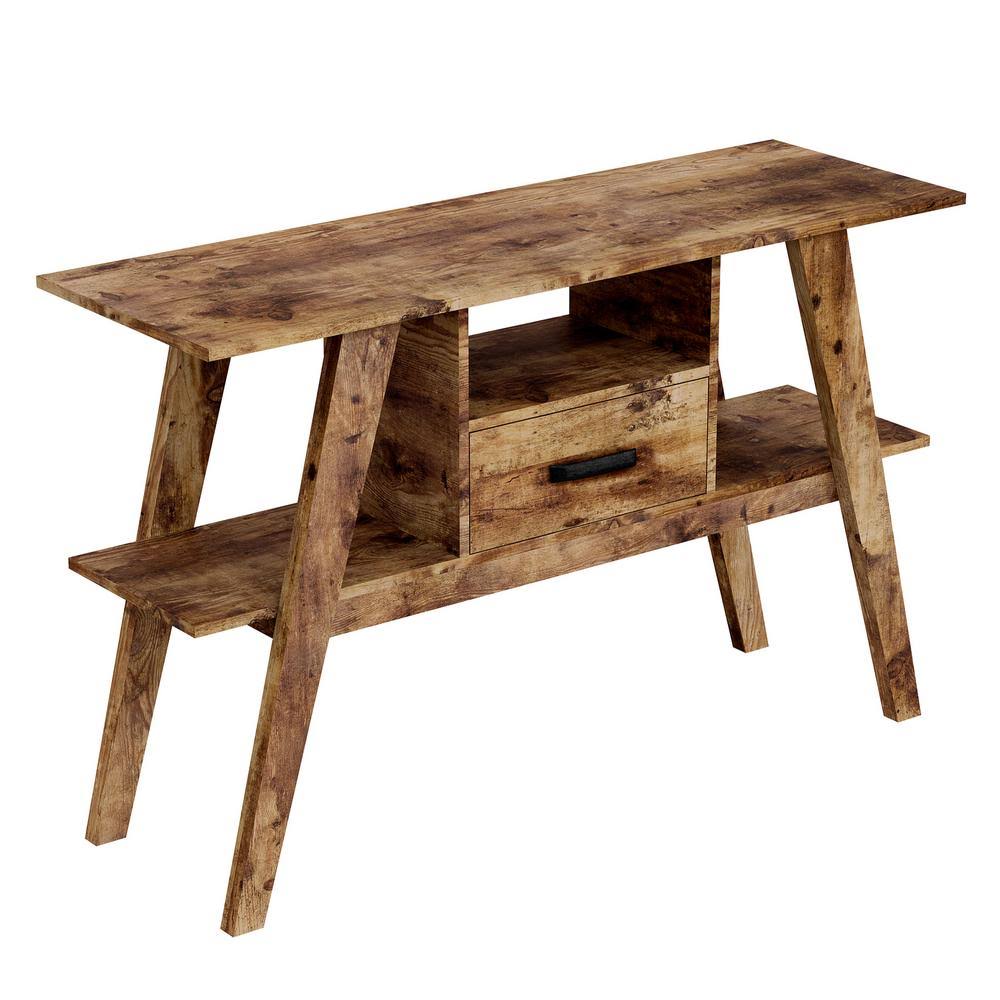 S Co. Console Table 47L Brown Reclaimed Wood 1 Drawer 1 QBKVLW_S4PS