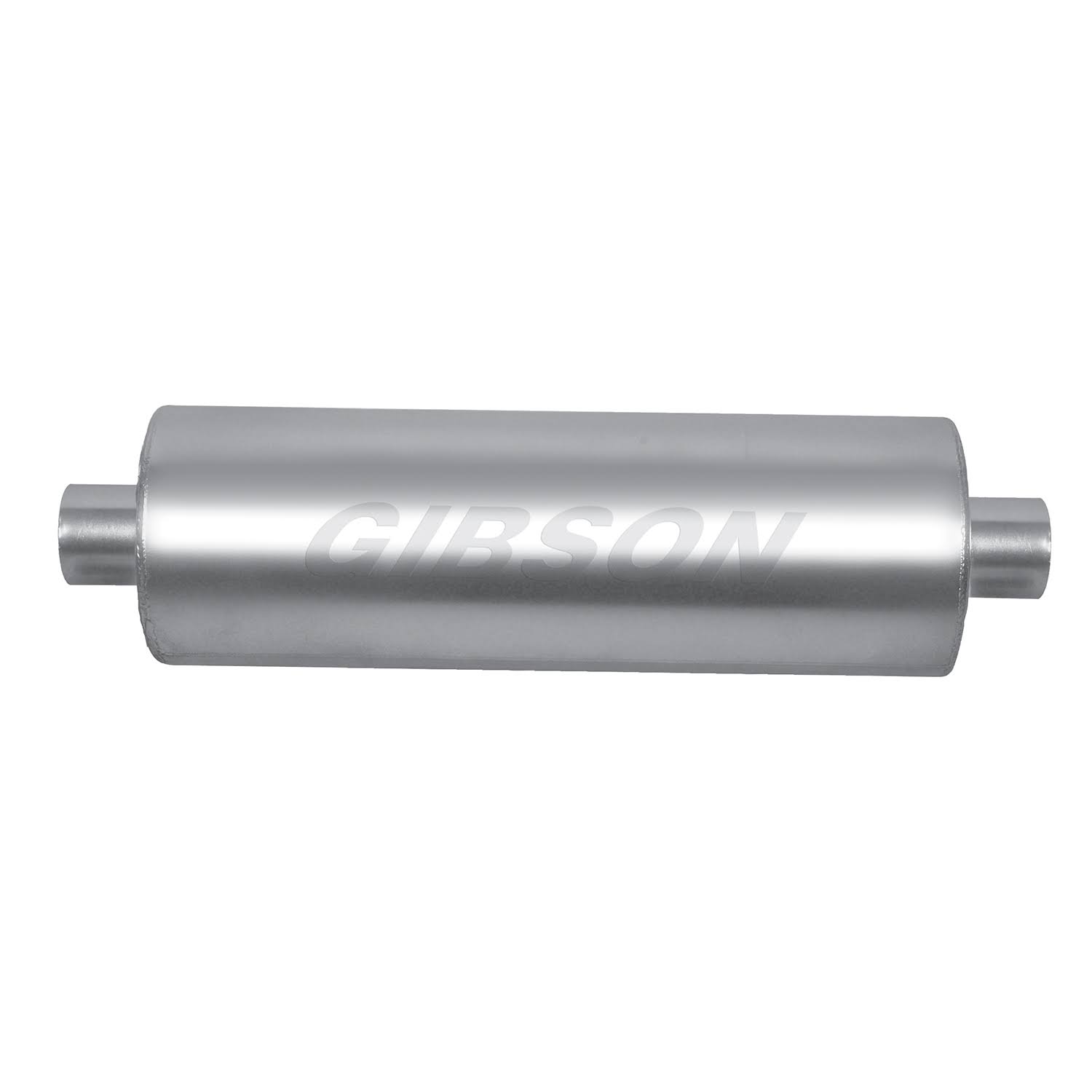 Gibson Performance Exhaust MWA Center/Center Round Muffler; Stainless VAHTM1_FM0F