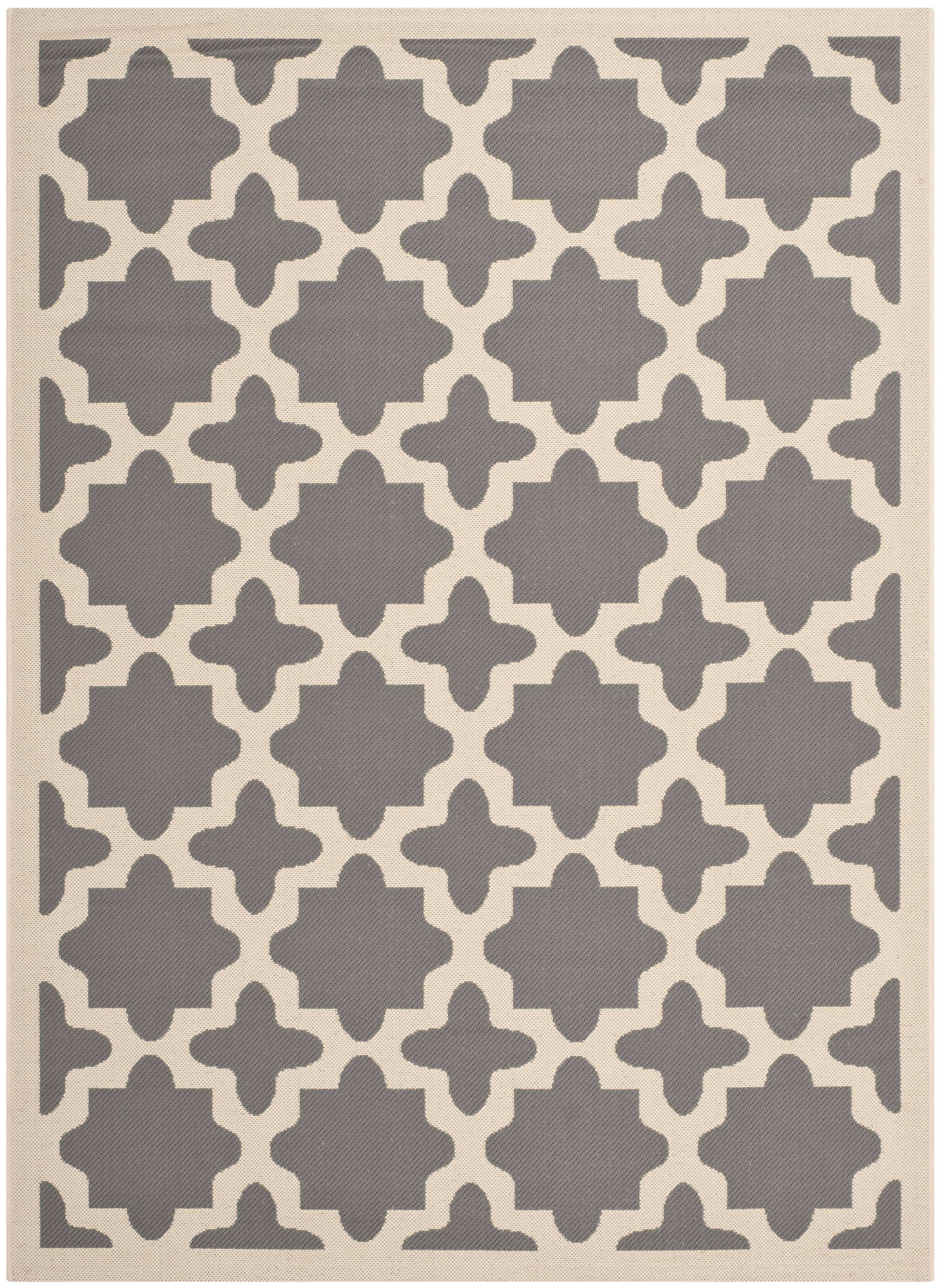 Safavieh Courtyard Indoor/Outdoor Area Rug - Anthracite/Beige - 5'UROAT9_T2B7