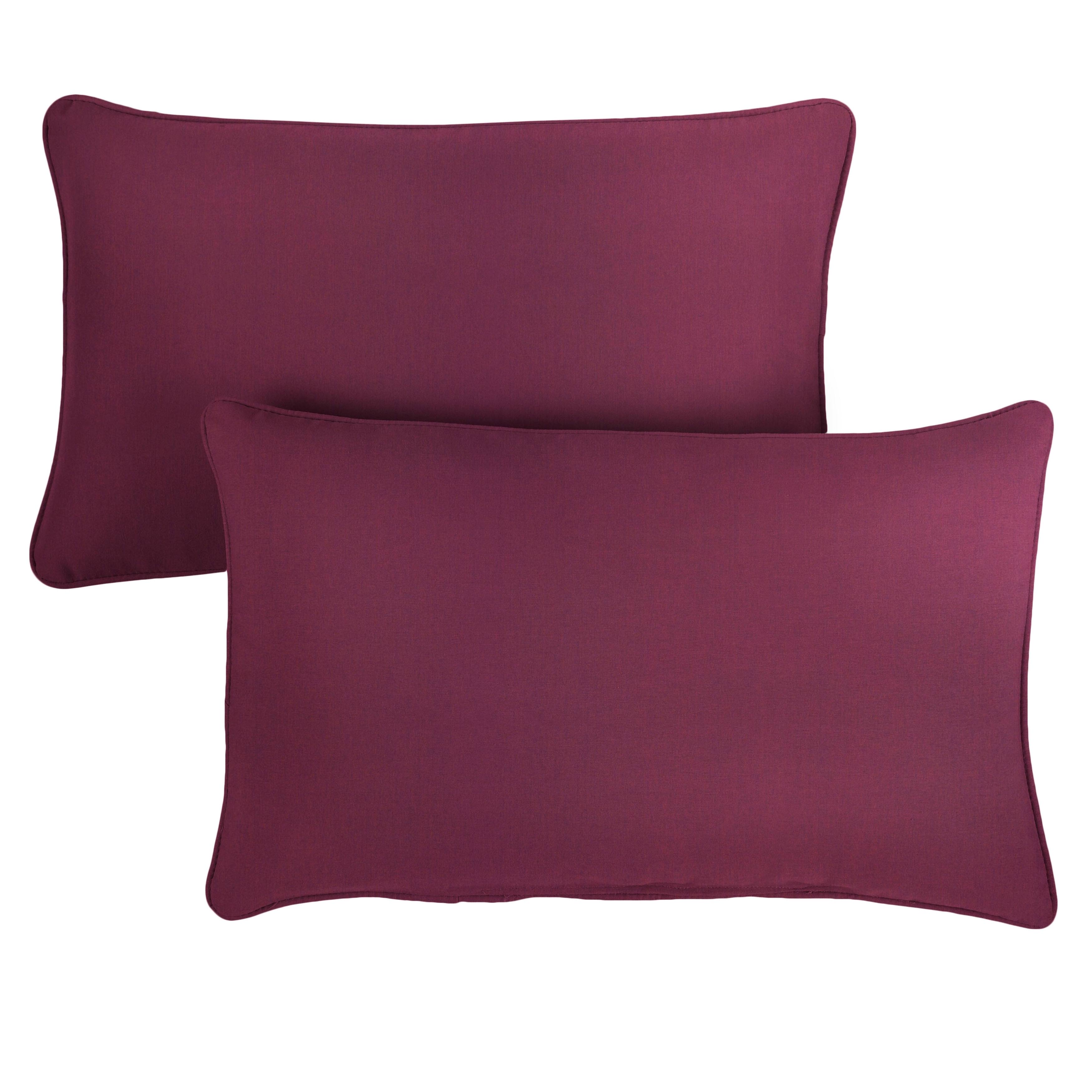 Humble and Haute Sunbrella Canvas Iris Indoor/Outdoor Lumbar Pillows, Set of 2, Size 12, YZRBSN_5NLO