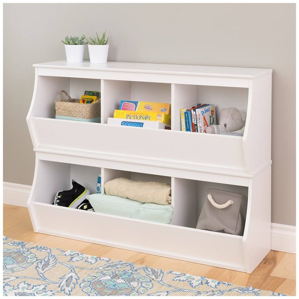 Prepac Monterey Stacked 6-Bin Storage Cubby, NVUGIE_UFOQ