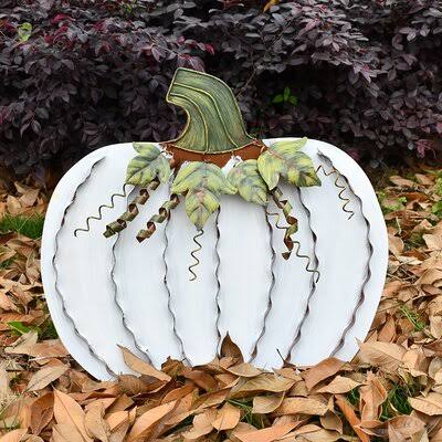 Standing Flat Pumpkin Figurine The Holiday 1YZY9I_5KTL