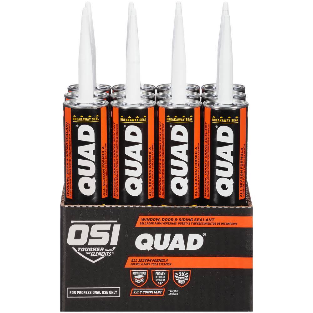 OSI Quad Advanced Formula 10 fl. oz. Red #954 Exterior WINDOW, DOOR, and Siding Sealant (12-Pack) SW7CHB_NDOE OSI Quad Advanced Formula 10 fl. oz. Red #954 Exterior WINDOW, DOOR, and Siding Sealant (12-Pack) SW7CHB_NDOE