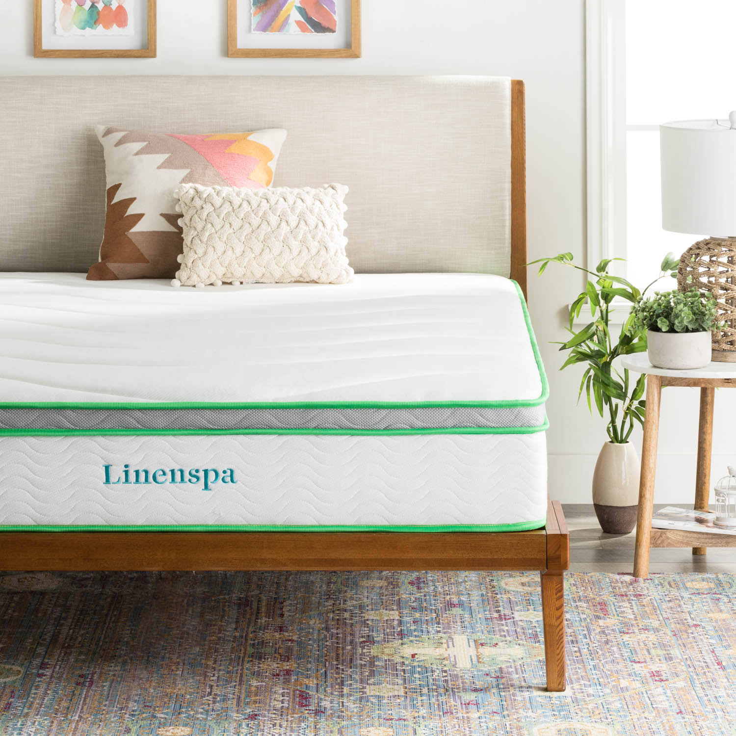 Linenspa 10 inch Latex Hybrid Mattress - Cal KK5CAD_JC9I