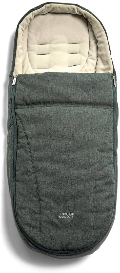 Mamas Papas Ocarro Cold Weather Footmuff with Cosy Soft Fleece lining, Water Resistant, Multi-Position - Inky NARVST_TFKO
