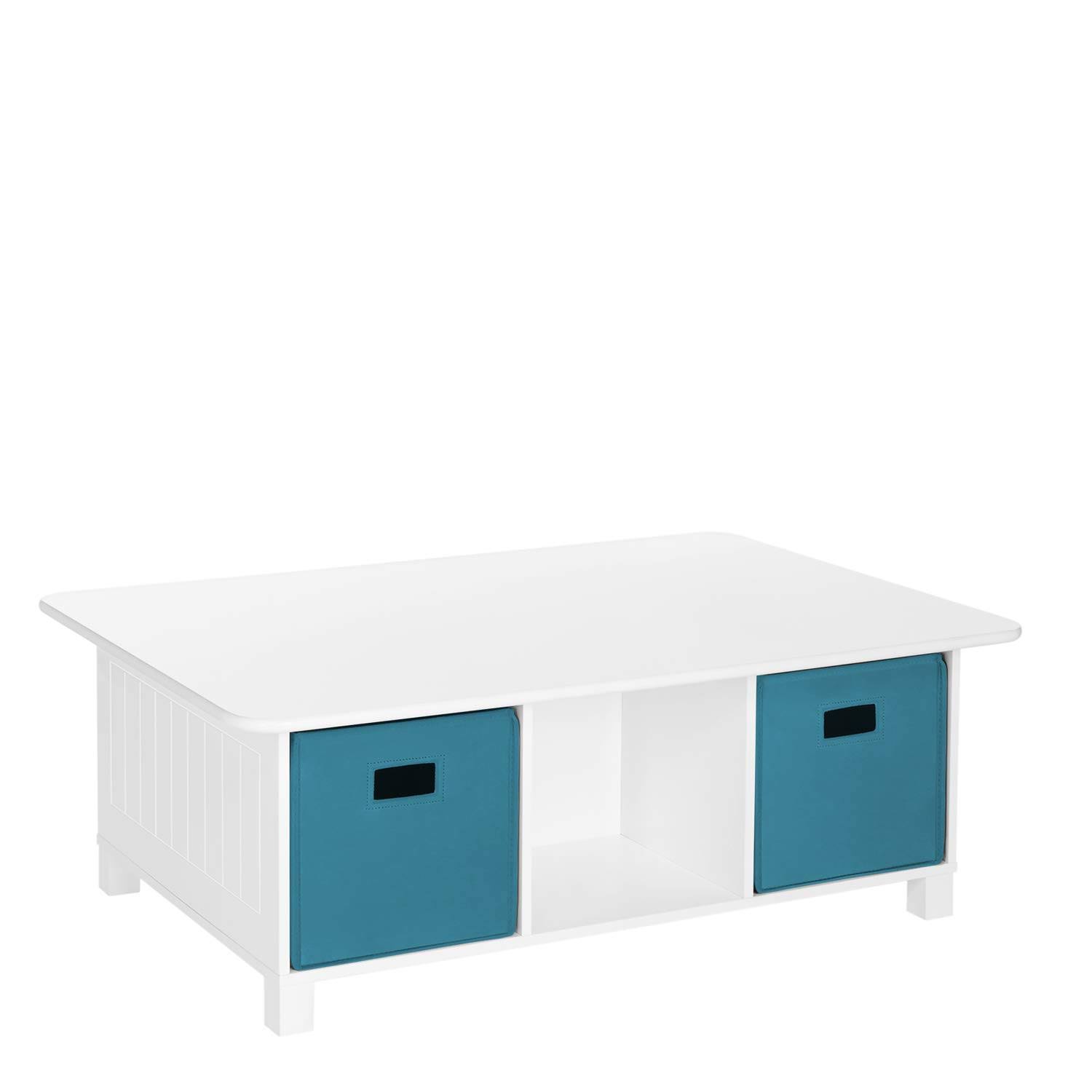 Riverridge Kids 6-Cubby Storage Activity Table with 2 Bins White/XVKIPK_AKDE