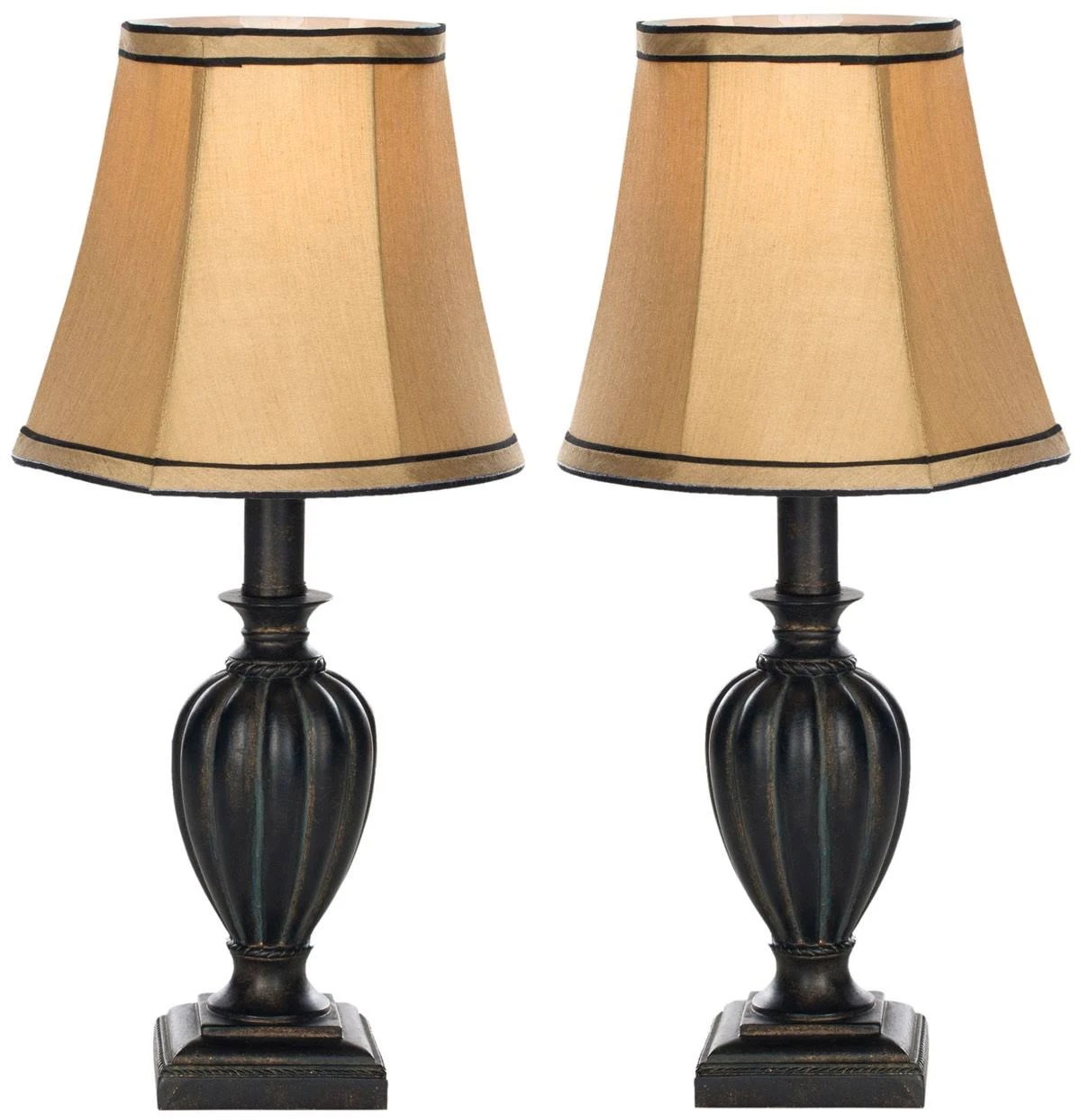 Safavieh Lighting Collection Gemma Black Urn 16-inch Table Lamp (Set of 2) AFY0NX_MSLW