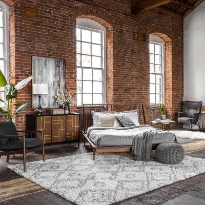Cardoso Geometric White Rug Mercury Row Rug Size: Oval 4' x 6' BDGFRG_2EEB