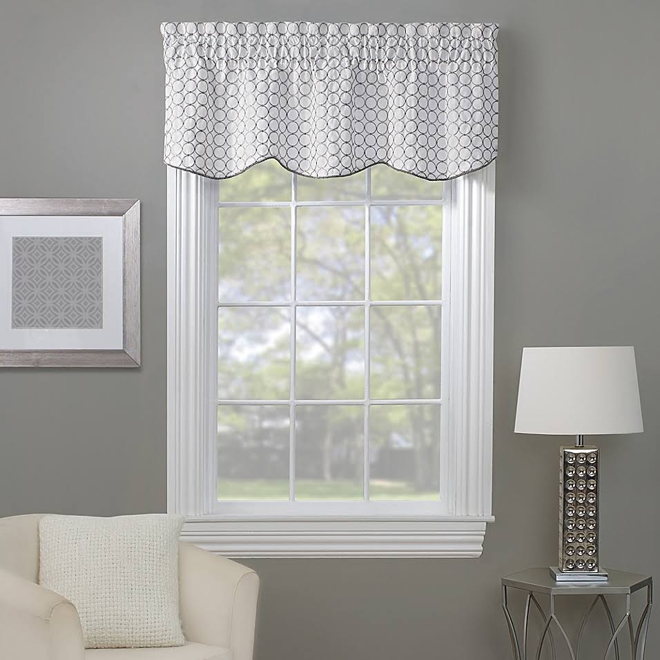 Rings Embroidered Window Valance in DRGF78_GJXO