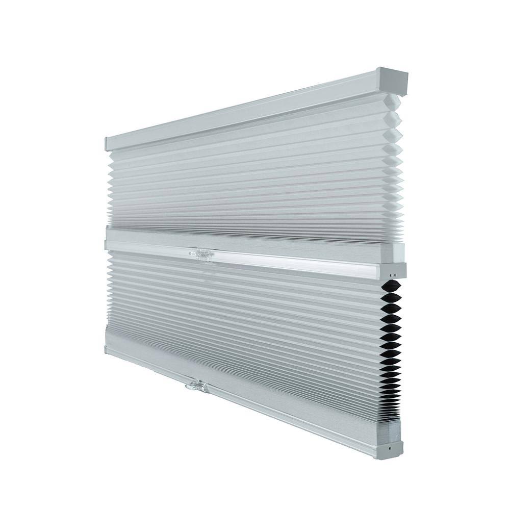 Chicology Cut-to-Width Gray Sheen 9/16 in. Light Filtering and Privacy Cordless Cellular Shade - 26.5 in. W x 48 in. L, Gray PFFK5J_PJX7