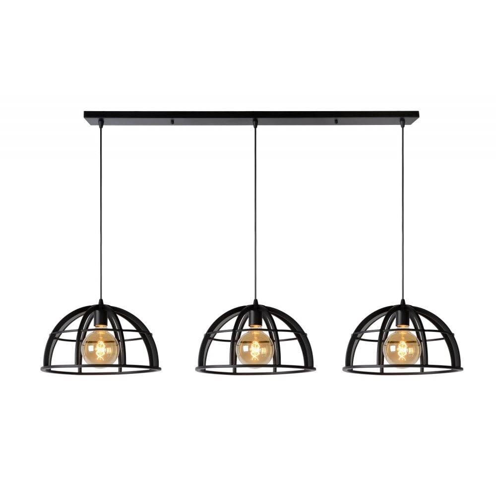 Lucide Dikra Modern Round Metal Black Pendant Light Hanging Pendant ZR4JGI_SWJP