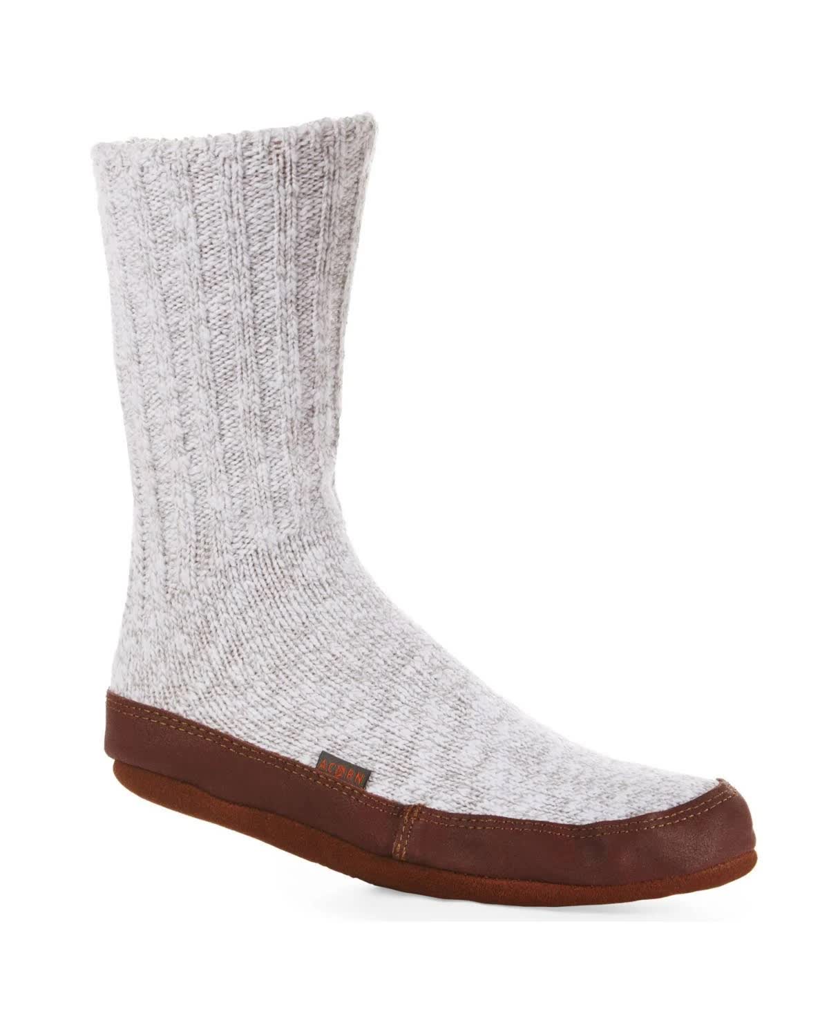 Acorn Unisex Slipper Sock Light Grey Cotton Twist - 9OJYK1_6OC5