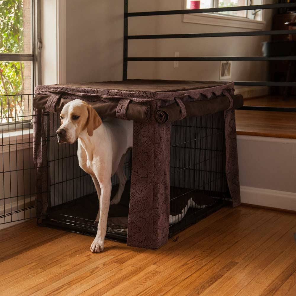 Cabana Dog Crate Cover | Hot-Fudge | XXLarge - 48 x 30 x WPCJXH_BROV