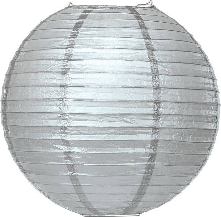 30 inch Silver Jumbo Parallel Ribbing Round Paper Lantern, Single CT67QH_QLK3