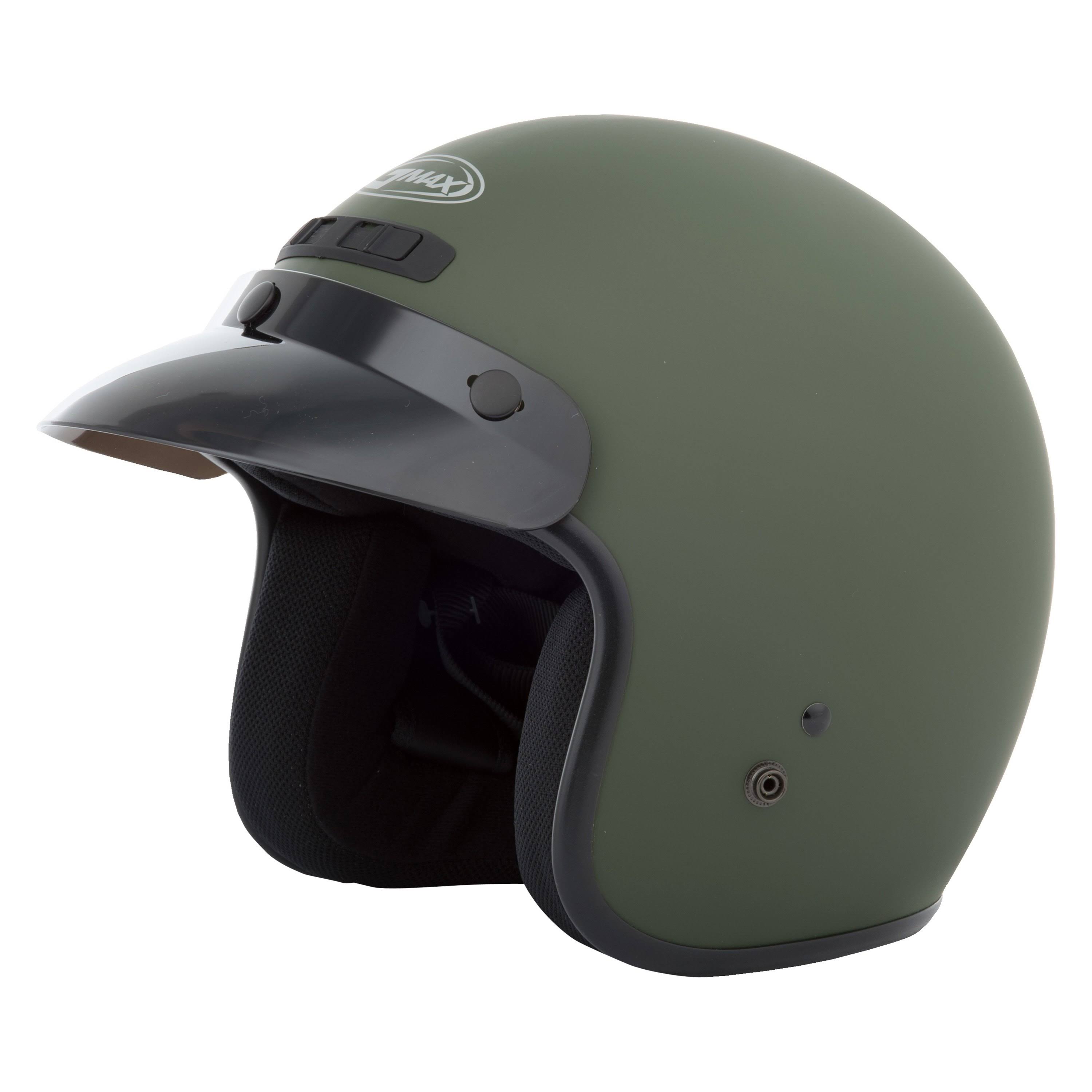 GMAX GM2 Matte Green Open Face Helmet GNC2EX_W30F
