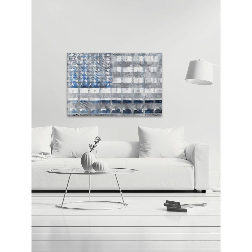 Parvez Michel 12 in. H x 18 in. W Shaded Flag by Parvez Taj Printed Canvas Wall Art, Multi-W6OAZD_KGP8