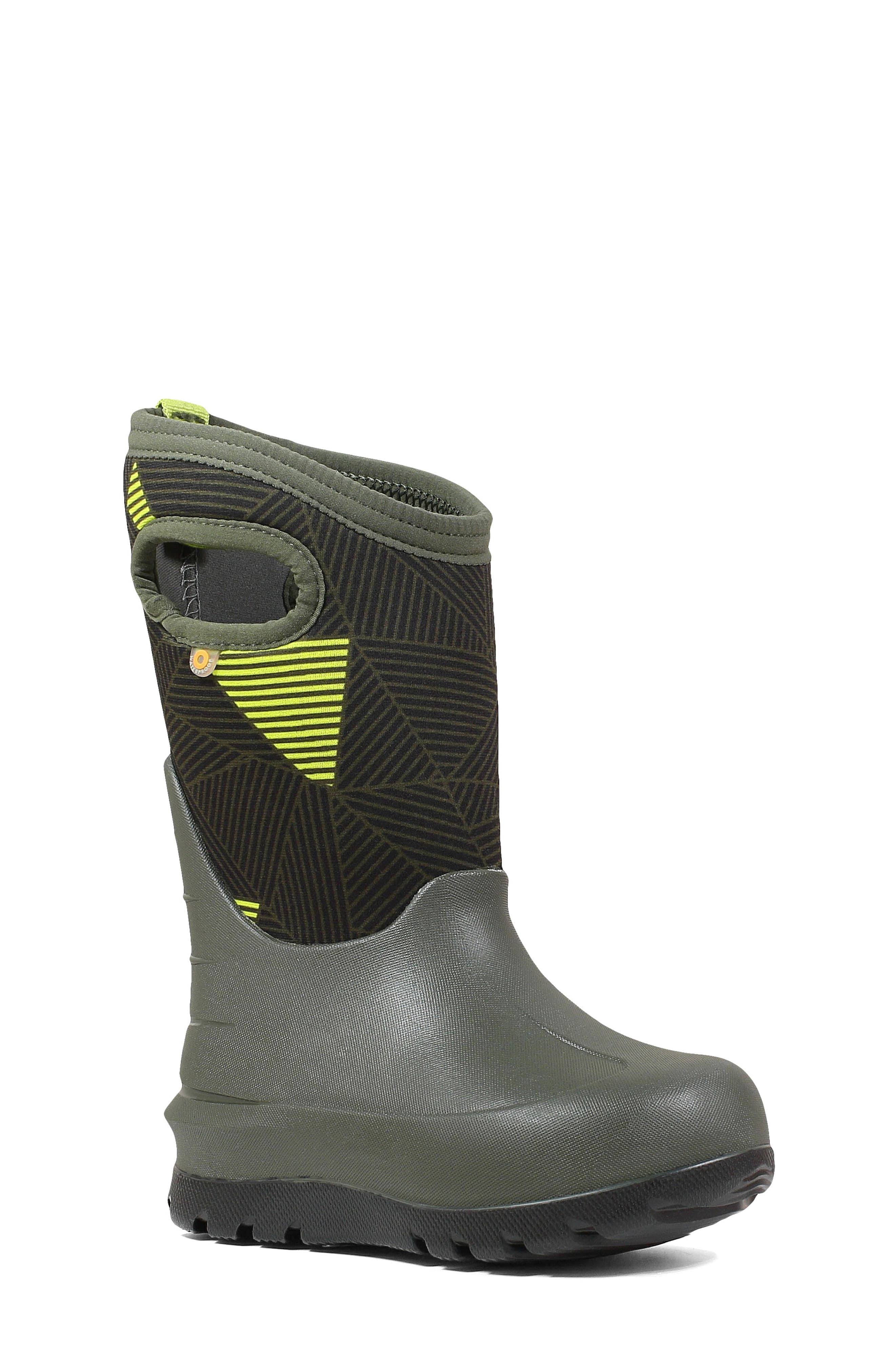 Bogs Kids' Neo-Classic Big Geo Boot - 10 - Green FPBZSW_FQBW