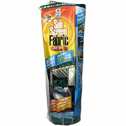 Easy Gardener 6 ft. x 100 ft. Sun Screen Fabric Shade Canopy in Green, Heavy BUCIOI_J2EB