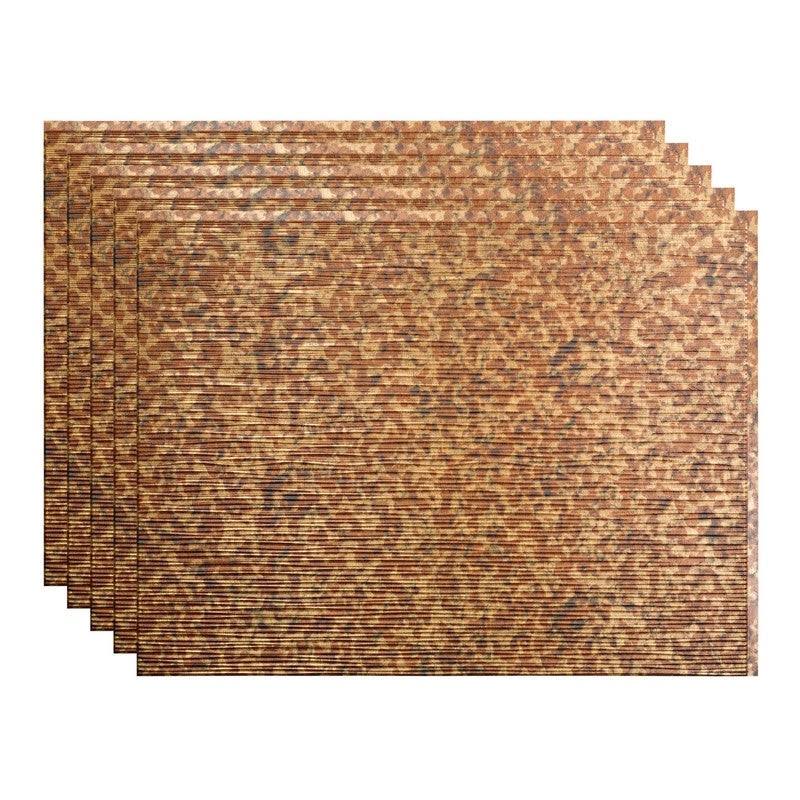 Fasade Ripple Cracked Copper 15-square Foot Backsplash BYQDEJ_2L1F