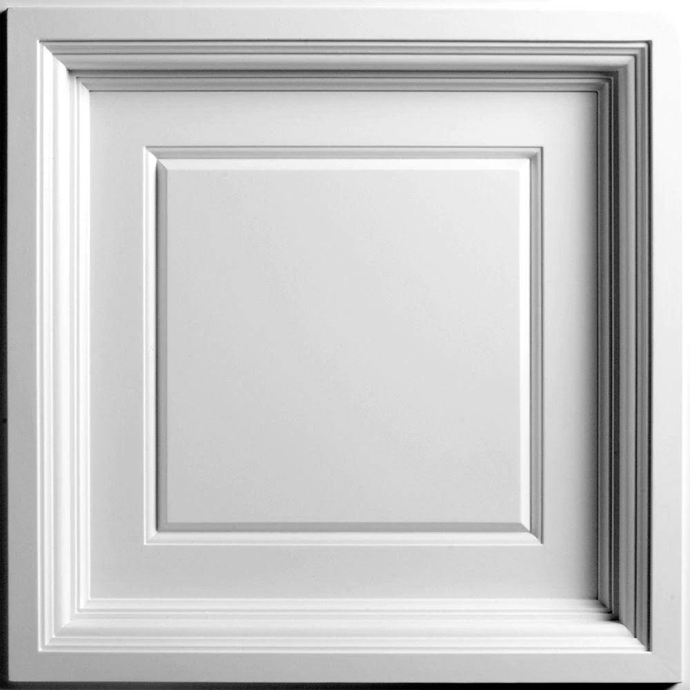 Madison White 2 ft. x 2 ft. Lay-In Coffered Ceiling Panel (Case of 6) R5HT5A_VY5P