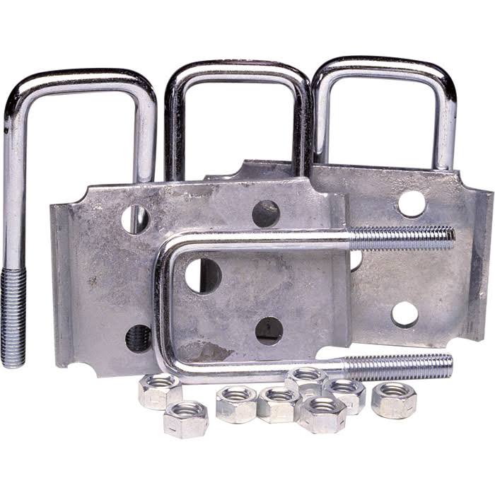 Ultra-Tow Tie Plate U-Bolt Set - Fits 2inch Square Axles, 2000-Lb. Capacity, Model DQKAUF_CDDD