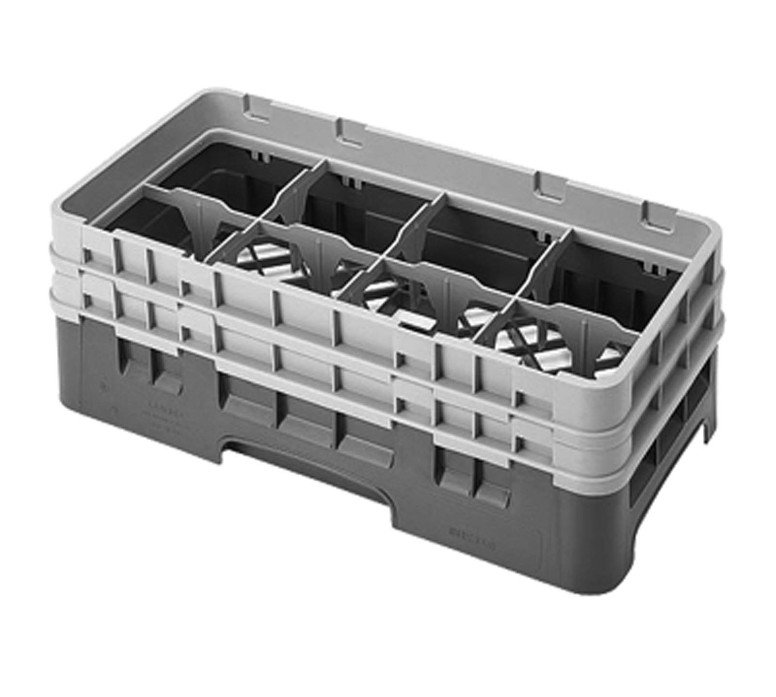 Cambro (8HS434416) Cranberry 8 Compartment 5-1/4 inch Half Size Camrack Glass USXFMA_CL6P