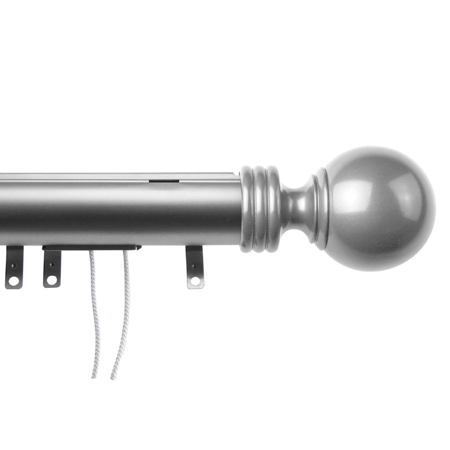 Rod Desyne Elite Traverse Sphere Center Open Single Curtain Rod and Hardware ZX0ND2_BVQB