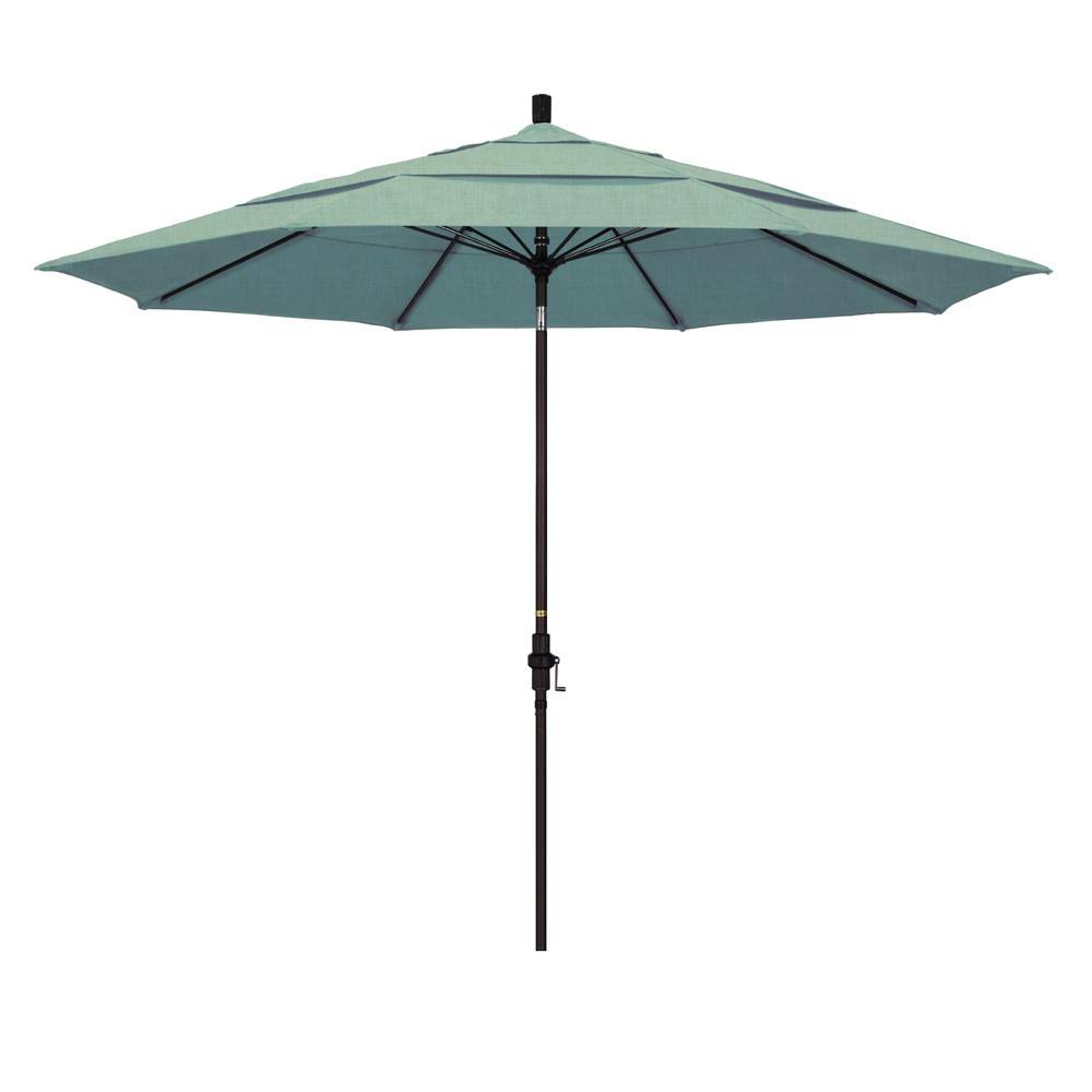 California Umbrella 11' Fiberglass Market Umbrella Collar Tilt Bronze/Sunbrella/GEVPFY_5R0D