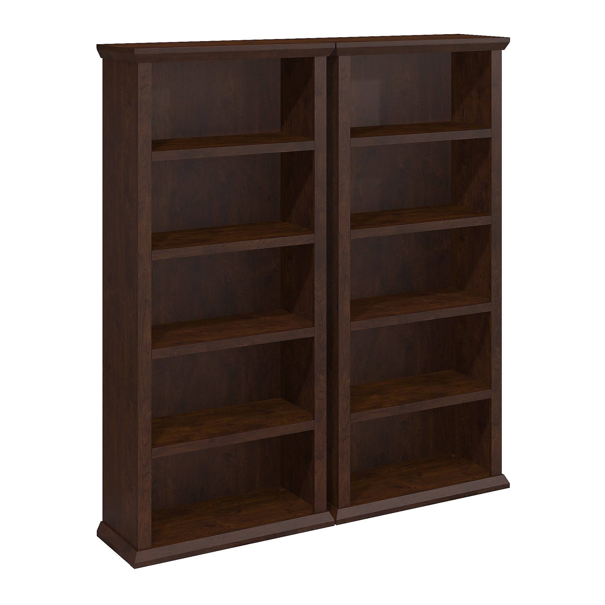 Bush Furniture Yorktown Bookcases in Antique Cherry - Set of MMC0NP_WFNY