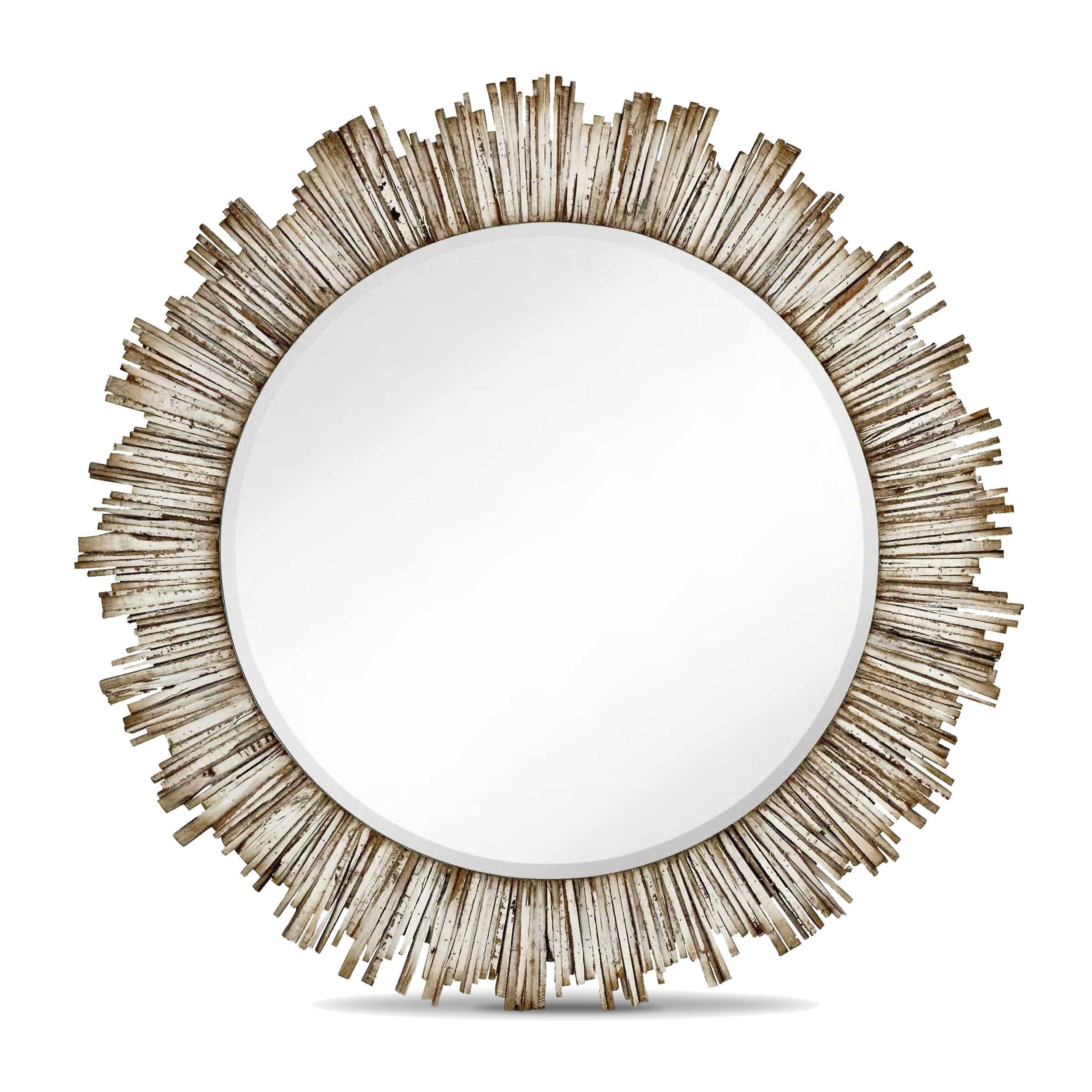 Gild Design House Pinna Round Mirror - White 1RAEFJ_BIMR