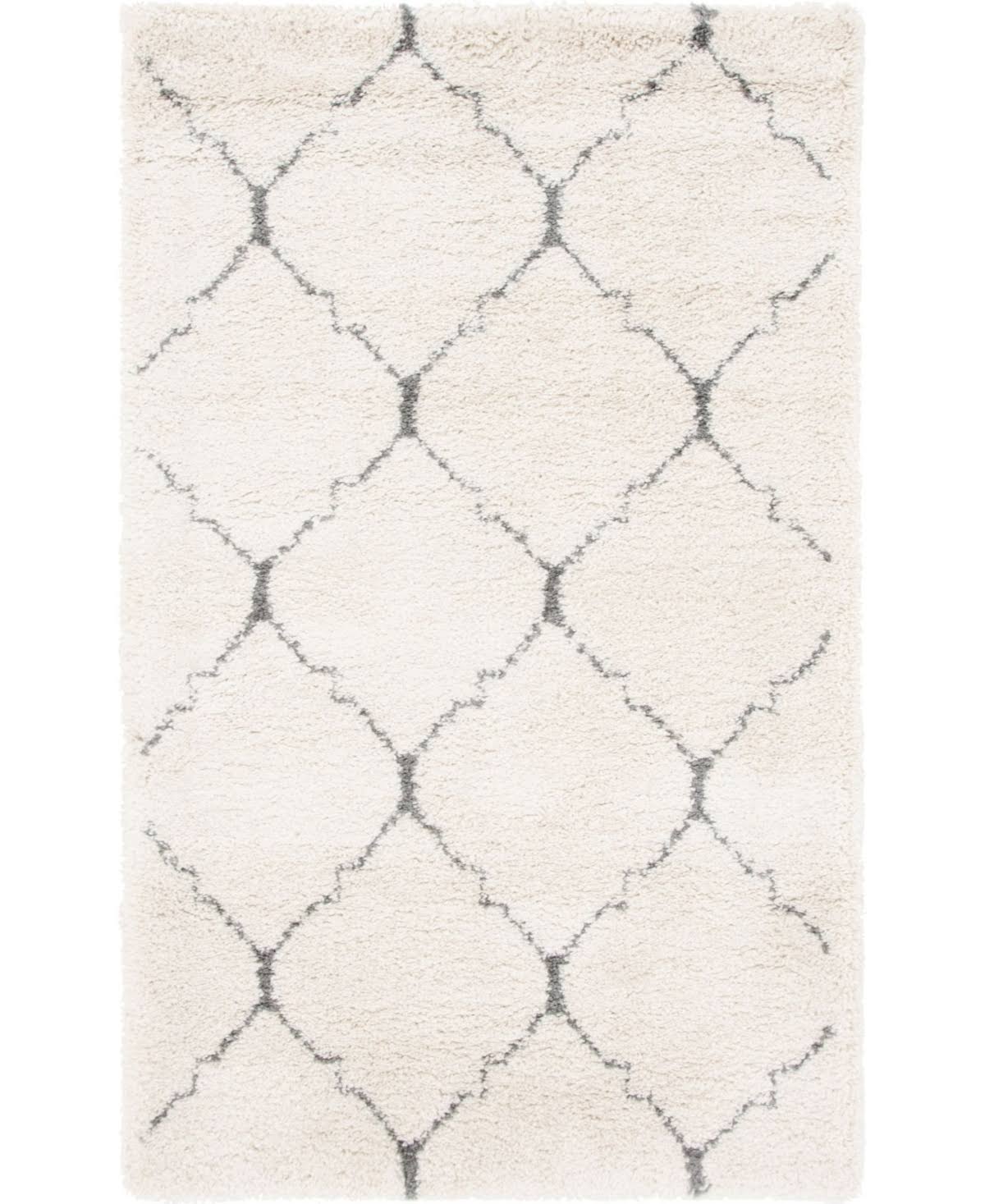 Unique Loom Fractured Rabat Shag Rug - Ivory - 5' x 8' PYT6YV_XYKR