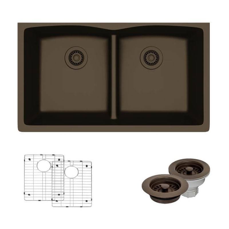 Rene R3-1007-UMB-ST-CGF Kitchen Sink with Grid and STRAINER - EJGQSM_ZDWZ
