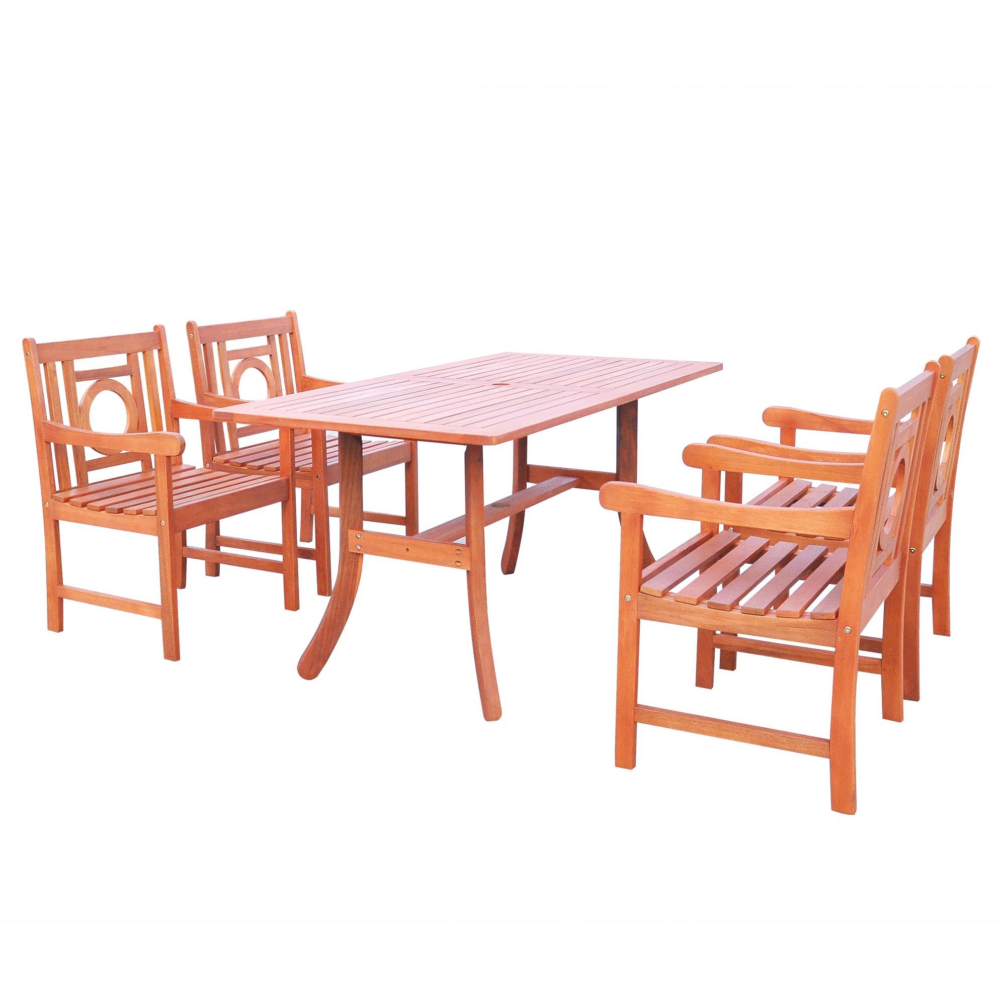 Vifah V189SET14 Malibu 5-Piece Outdoor Dining TAYVVM_IYLS