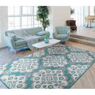 Blane Blue Indoor/Outdoor Area Rug Canora CK0Q80_OCDB Blane Blue Indoor/Outdoor Area Rug Canora CK0Q80_OCDB