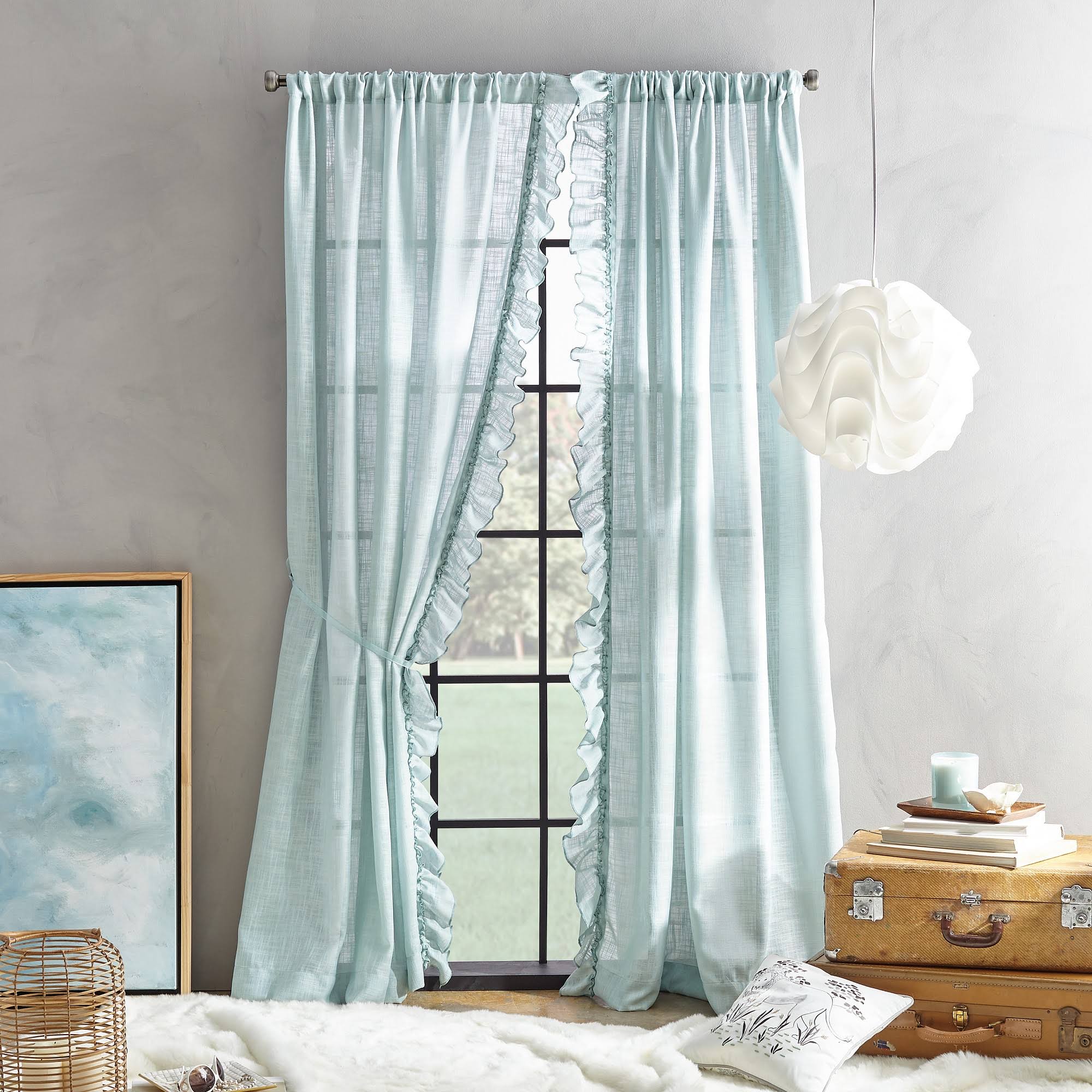 108 Arabella Flippable Curtain Panel Aqua (Blue) ZJUVSE_K2F1