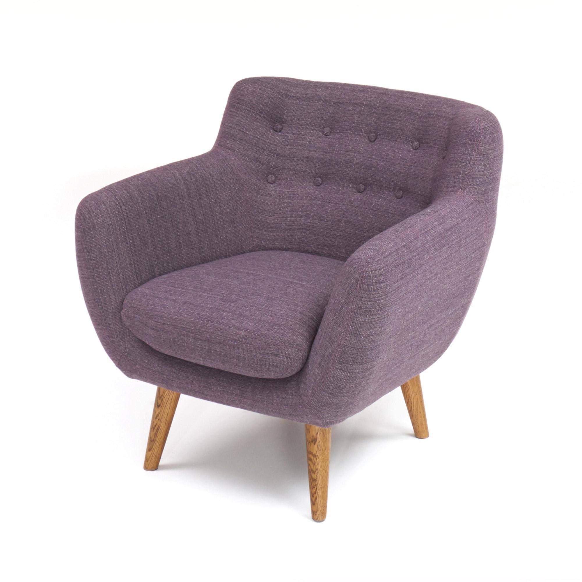 RST Brands Rhodes Purple Mid Century Modern Tufted Arm IFPME6_VZNV