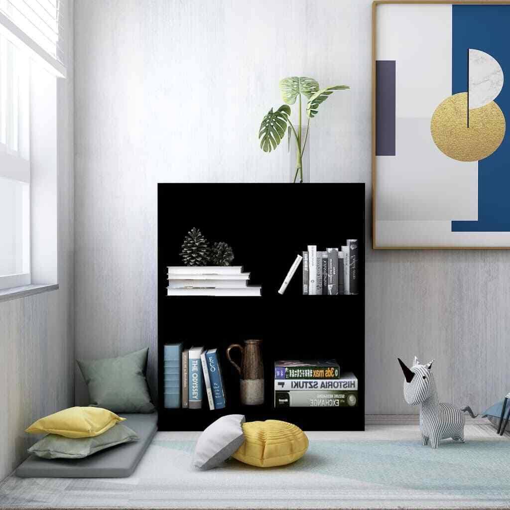 vidaXL Bookshelf Black 23.IKNDJG_GP2M