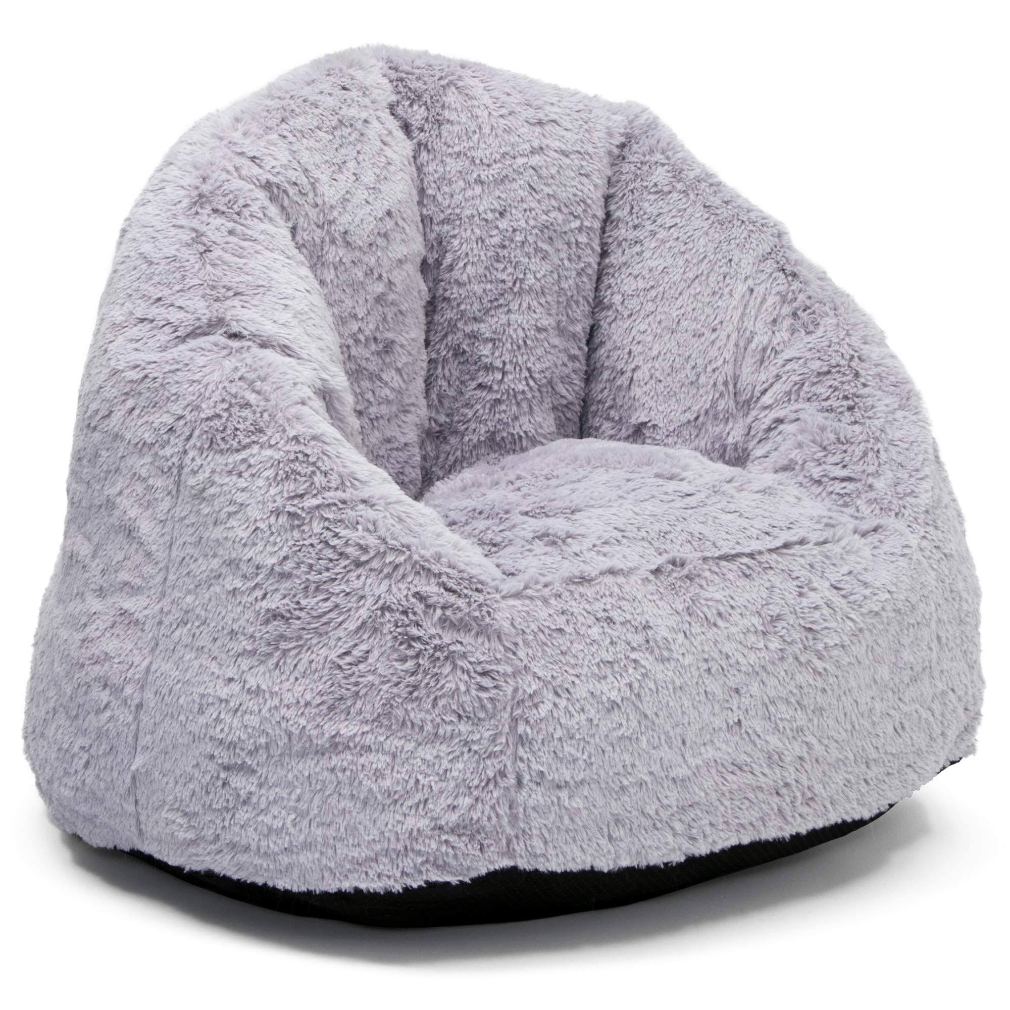 Cozee Fluffy Chair in Kid Size (FOR Kids Up to 10 Year Old) in Grey - Delta Children CTW1903-GHOGAL_JAHW