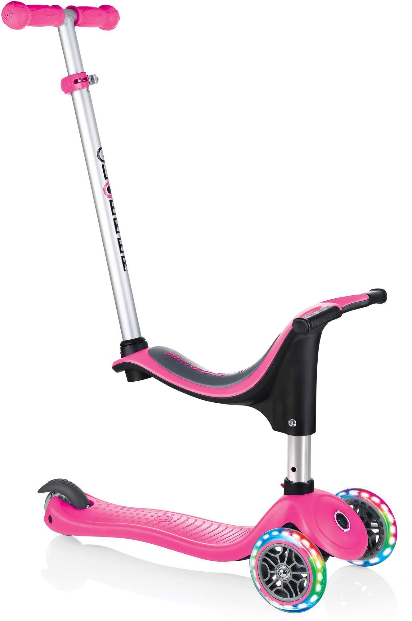 Globber Evo 4 in 1 Lights Scooter Pink , X2RGCK_DS9I