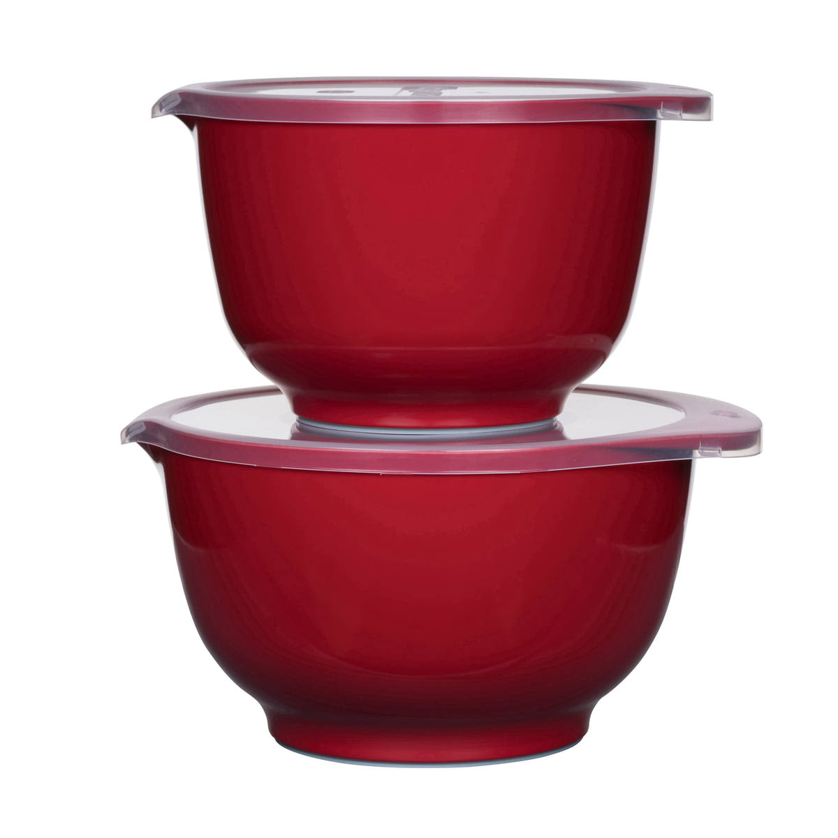 Rosti Margrethe Bowl Set 4 Pcs - Mixing Bowls Melamine Red - C6AIXD_U9GC