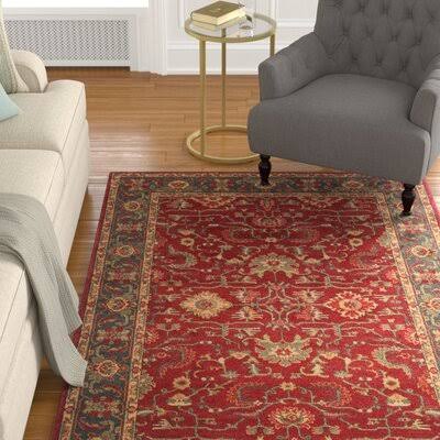 Pennypacker Oriental Red/Navy Area Rug Astoria Grand Rug Size Rectangle 4' x 5'TIMTBT_IZLZ