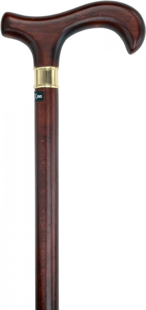 Royal Canes -Extra Long, Super Strong Brown Derby Walking Cane with Beechwood Shaft and Brass UCYZLA_POIU