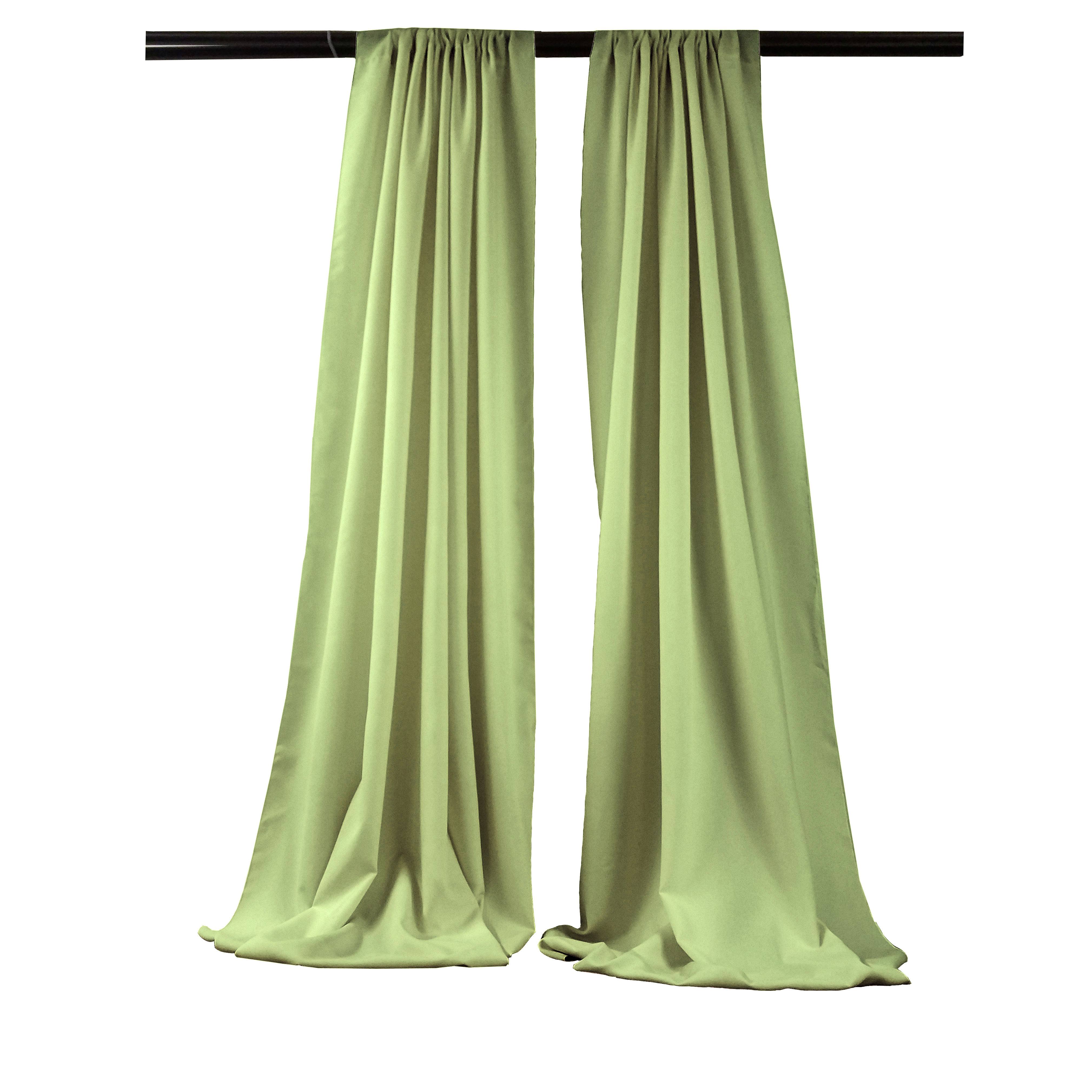La Linen Pack-2 Polyester Poplin Backdrop Drape 96-Inch Wide by 58-Inch High, JZFFR6_32QV