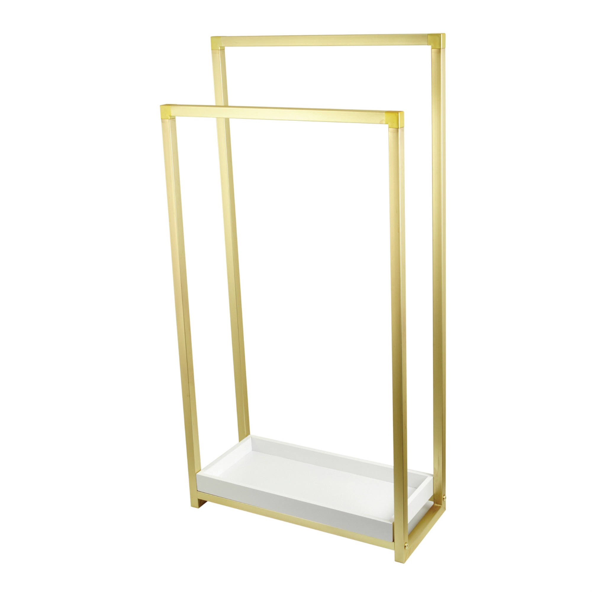 Kingston Brass Scc8267 Edenscape Pedestal 2-Tier Steel Construction Towel Rack with Wooden Case Brushed 5X8LPA_1UKO Kingston Brass Scc8267 Edenscape Pedestal 2-Tier Steel Construction Towel Rack with Wooden Case Brushed 5X8LPA_1UKO