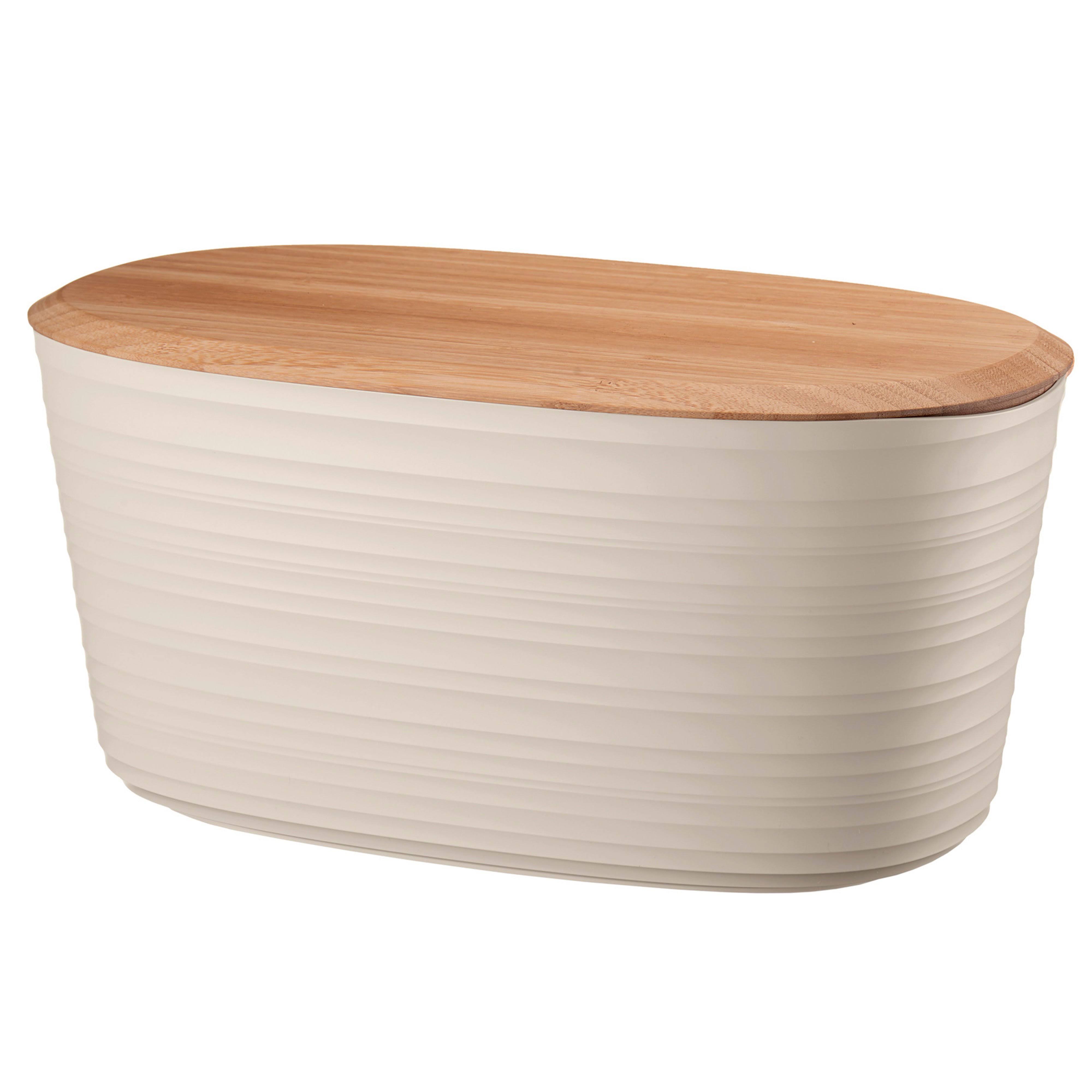 Guzzini - Recycled Plastic and Bamboo Tierra Bread Bin in OWW8TW_V0RJ