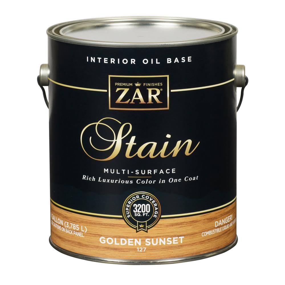 Zar 12713 Wood Stain, Golden Oak, 1 Gal VJHMBH_WTKX